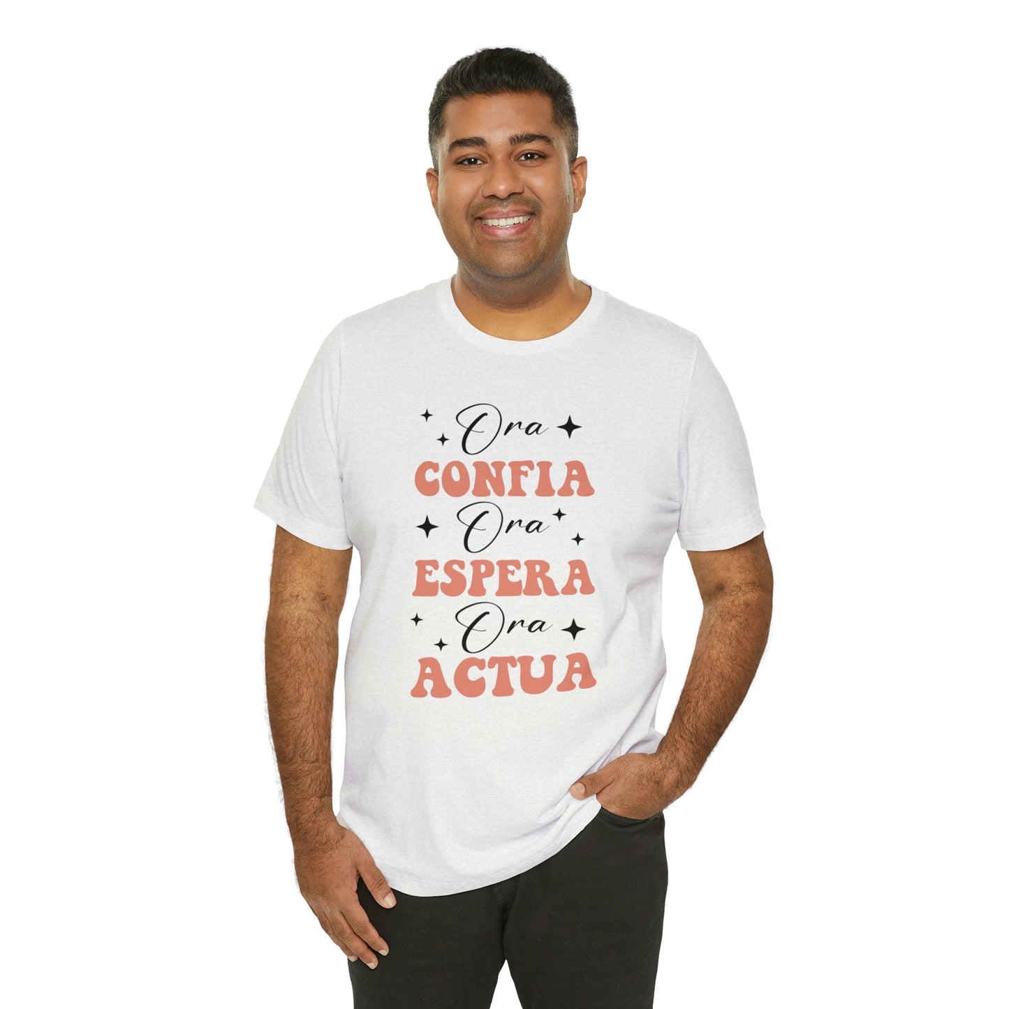 Ora, Confia, Espera Unisex Jersey Short Sleeve Tee