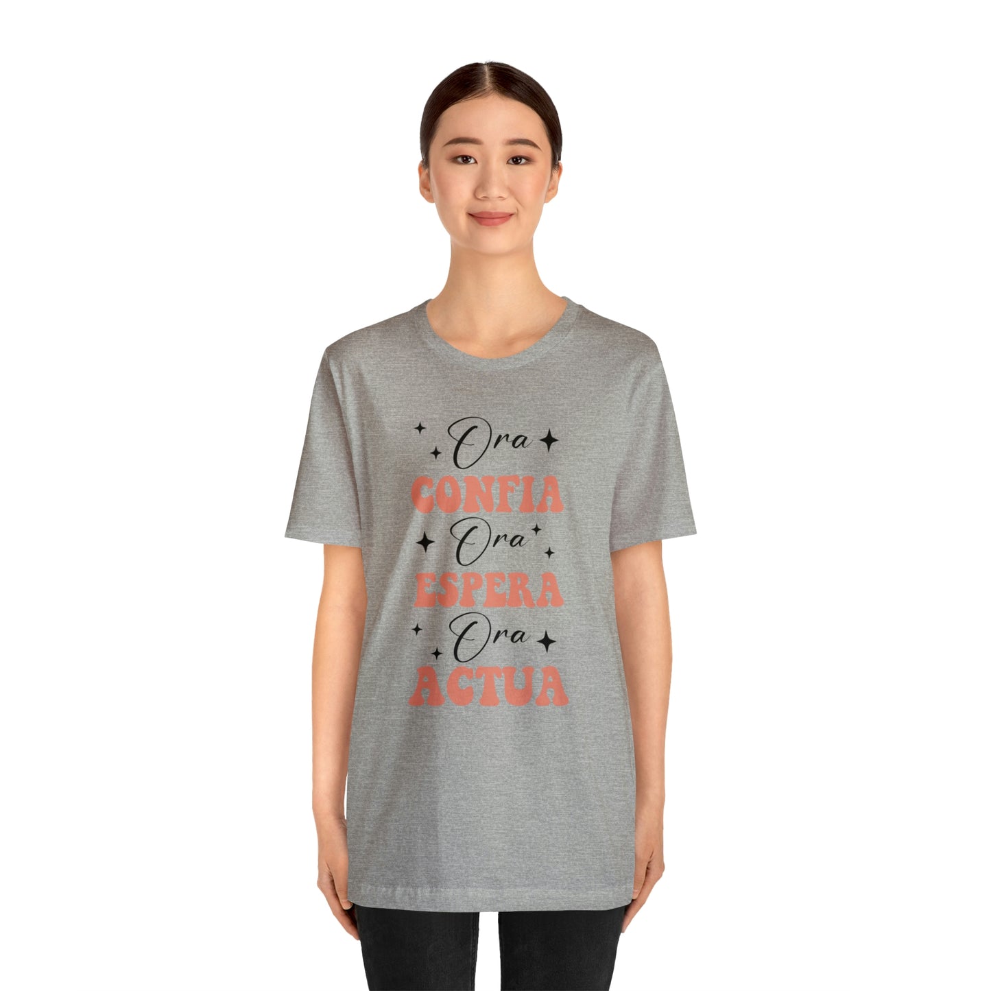Ora, Confia, Espera Unisex Jersey Short Sleeve Tee