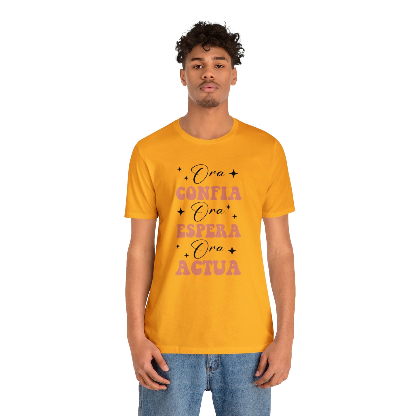 Ora, Confia, Espera Unisex Jersey Short Sleeve Tee