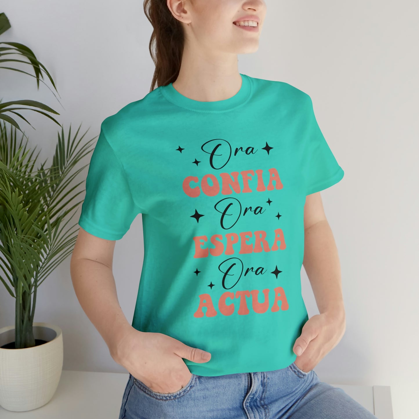 Ora, Confia, Espera Unisex Jersey Short Sleeve Tee
