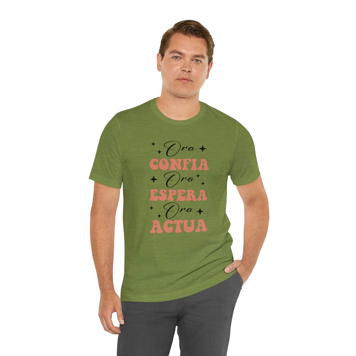 Ora, Confia, Espera Unisex Jersey Short Sleeve Tee