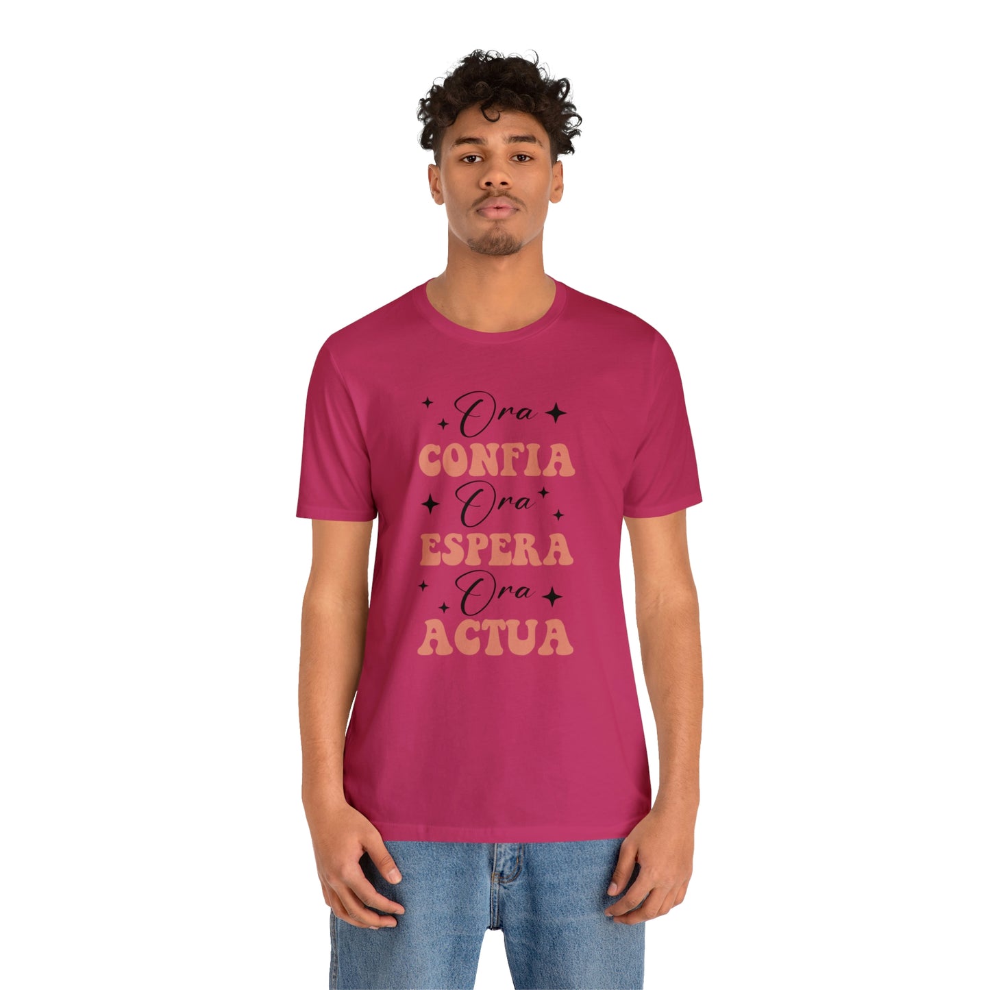 Ora, Confia, Espera Unisex Jersey Short Sleeve Tee