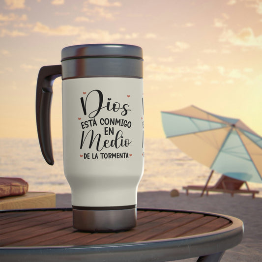 Dios esta conmigo Stainless Steel Travel Mug