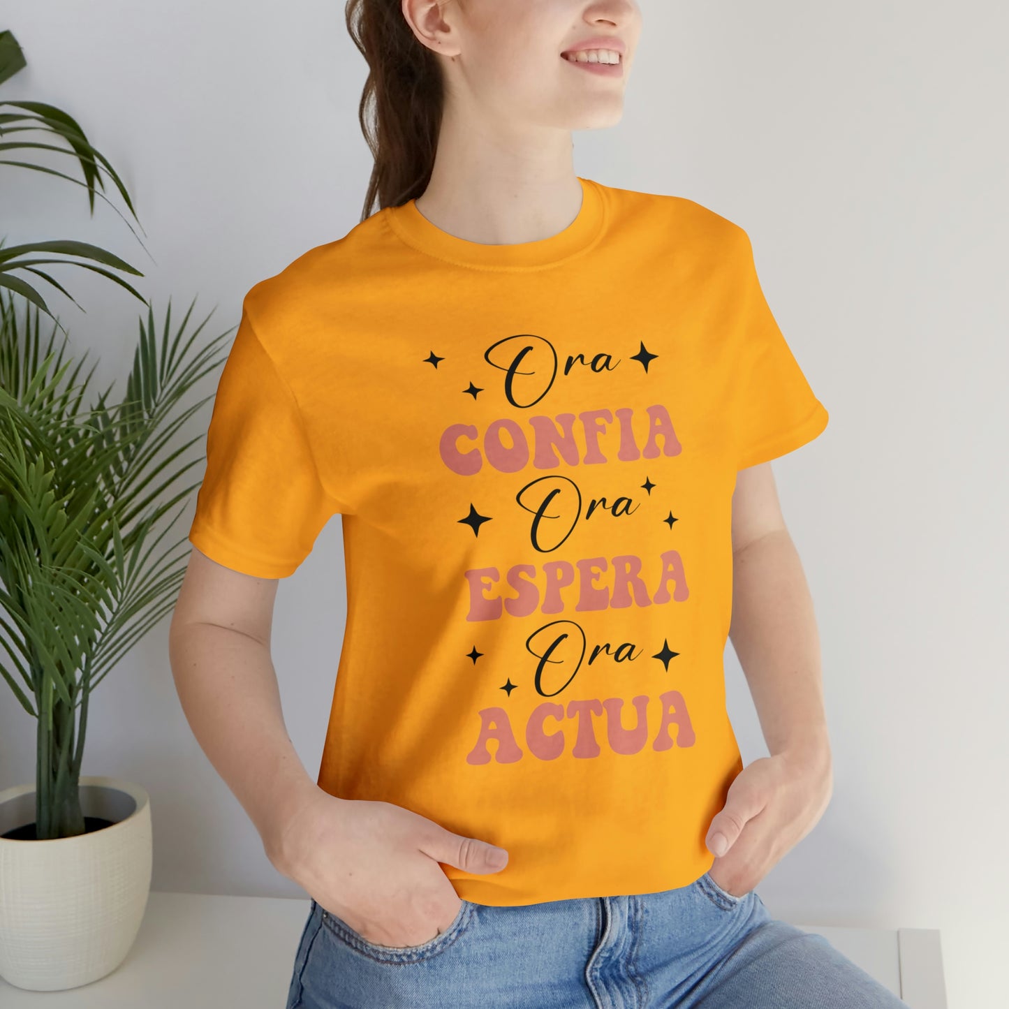 Ora, Confia, Espera Unisex Jersey Short Sleeve Tee