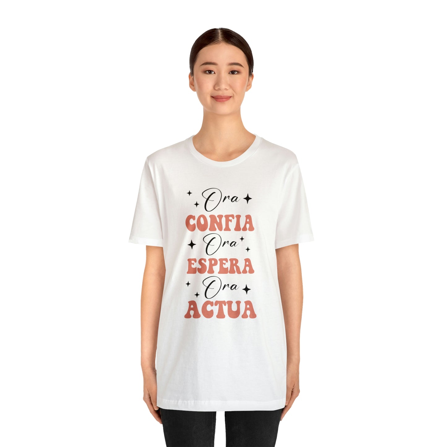 Ora, Confia, Espera Unisex Jersey Short Sleeve Tee