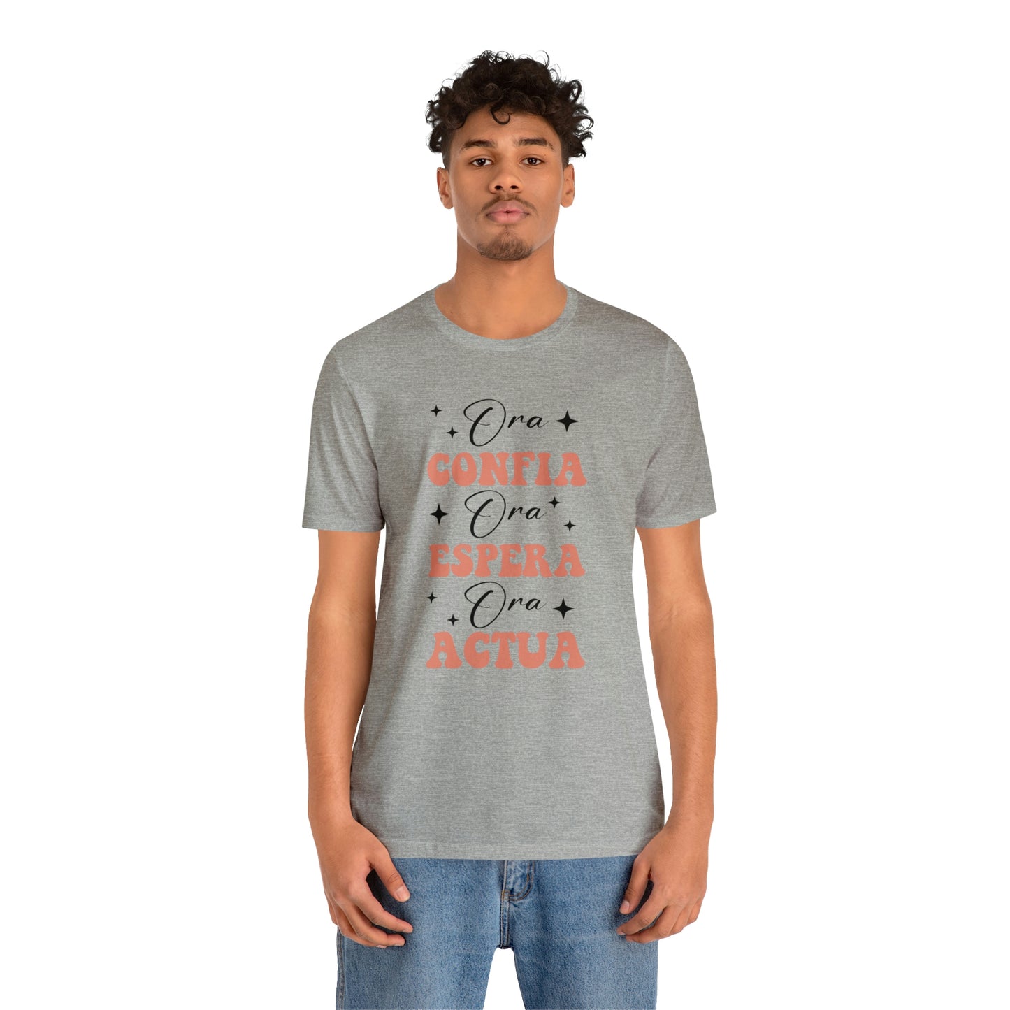 Ora, Confia, Espera Unisex Jersey Short Sleeve Tee