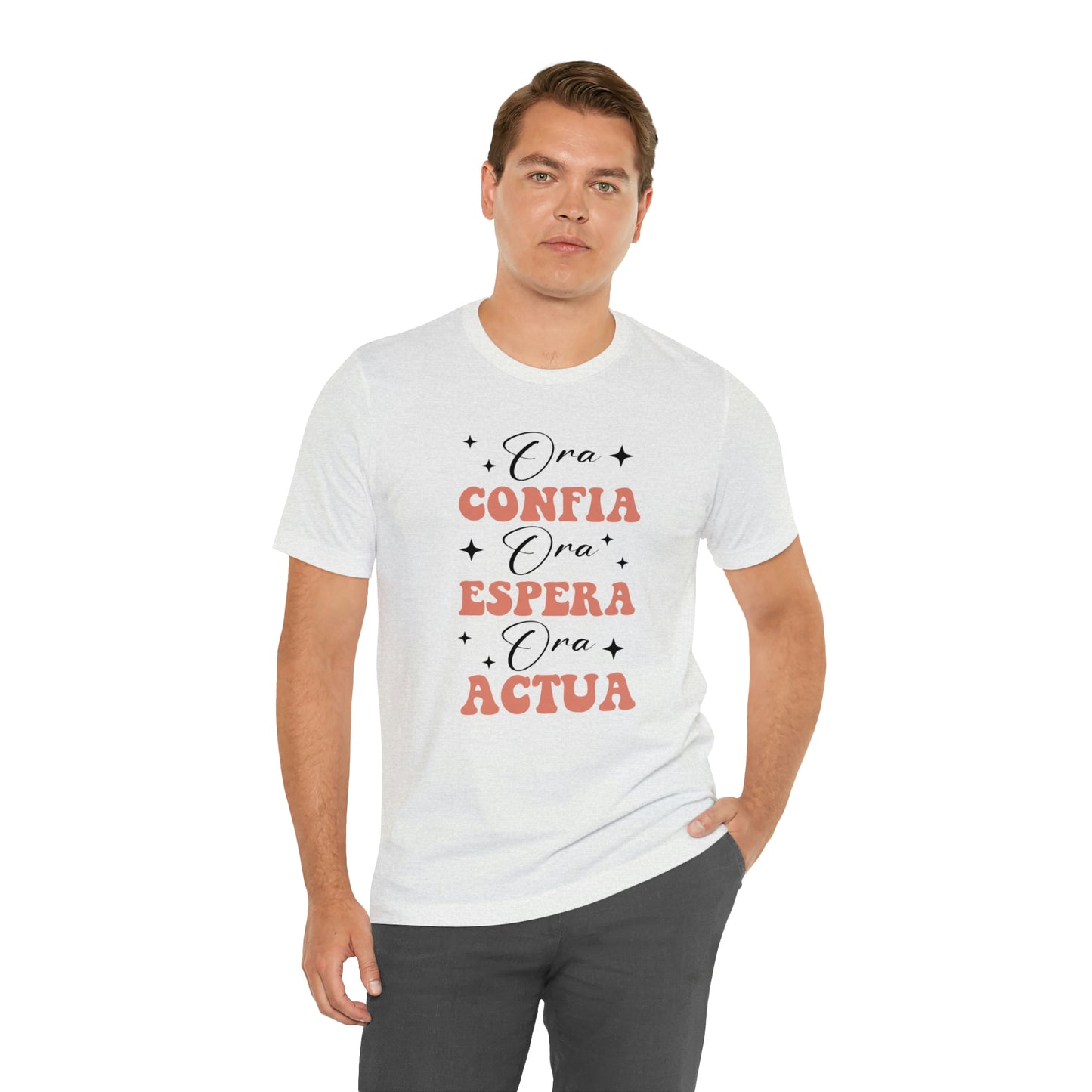 Ora, Confia, Espera Unisex Jersey Short Sleeve Tee