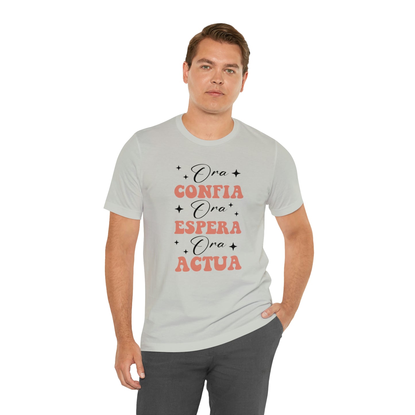 Ora, Confia, Espera Unisex Jersey Short Sleeve Tee
