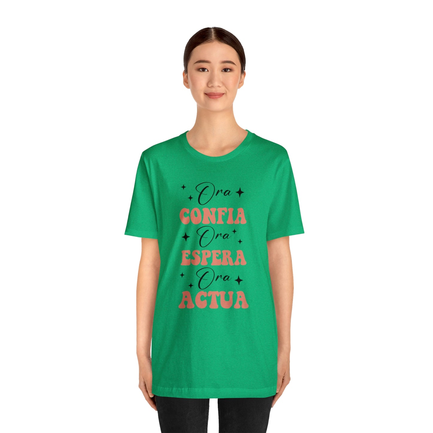 Ora, Confia, Espera Unisex Jersey Short Sleeve Tee