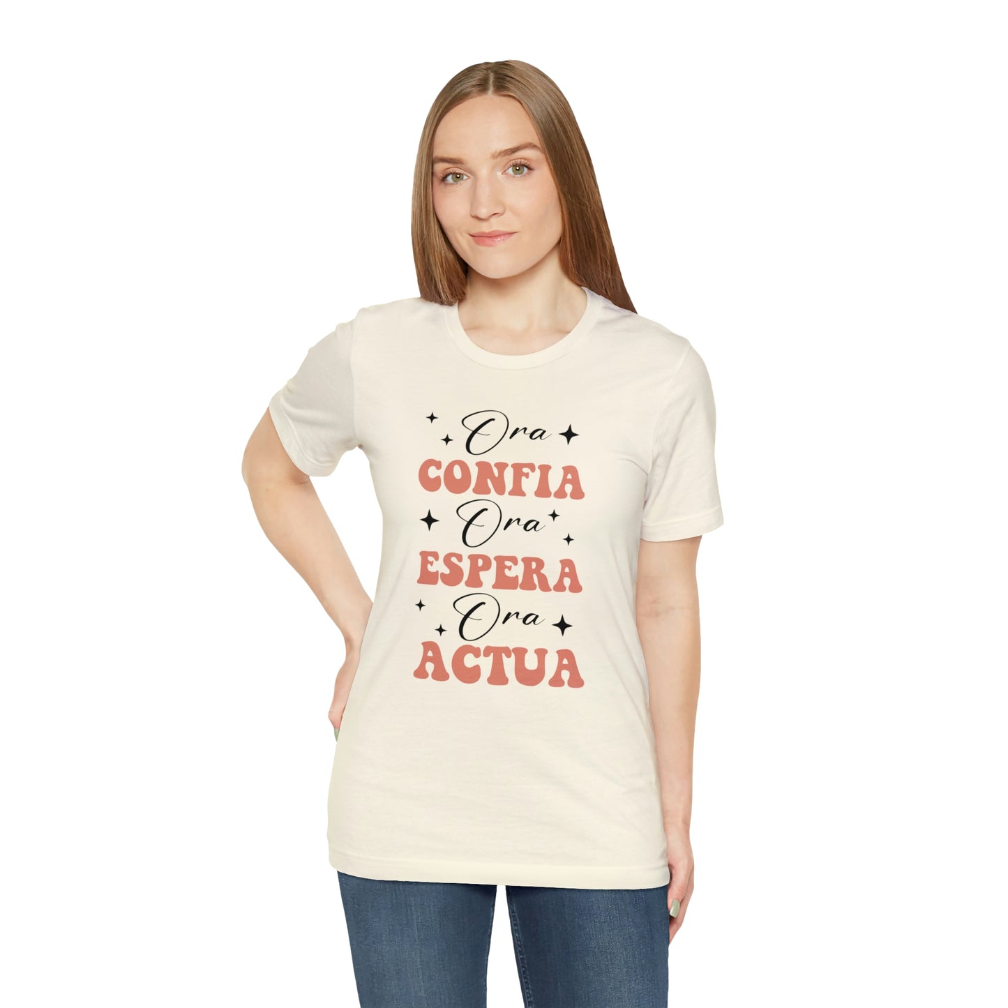 Ora, Confia, Espera Unisex Jersey Short Sleeve Tee