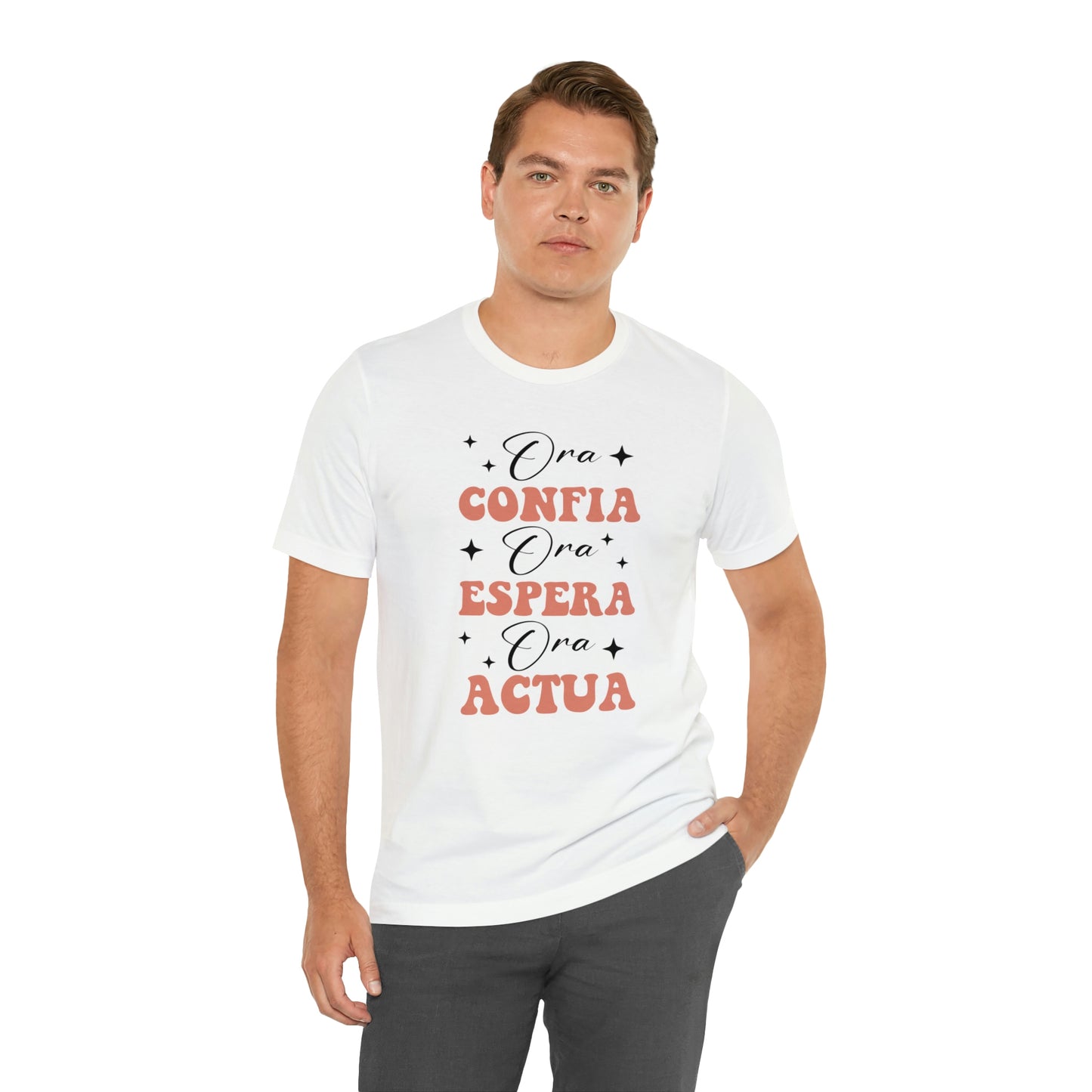 Ora, Confia, Espera Unisex Jersey Short Sleeve Tee