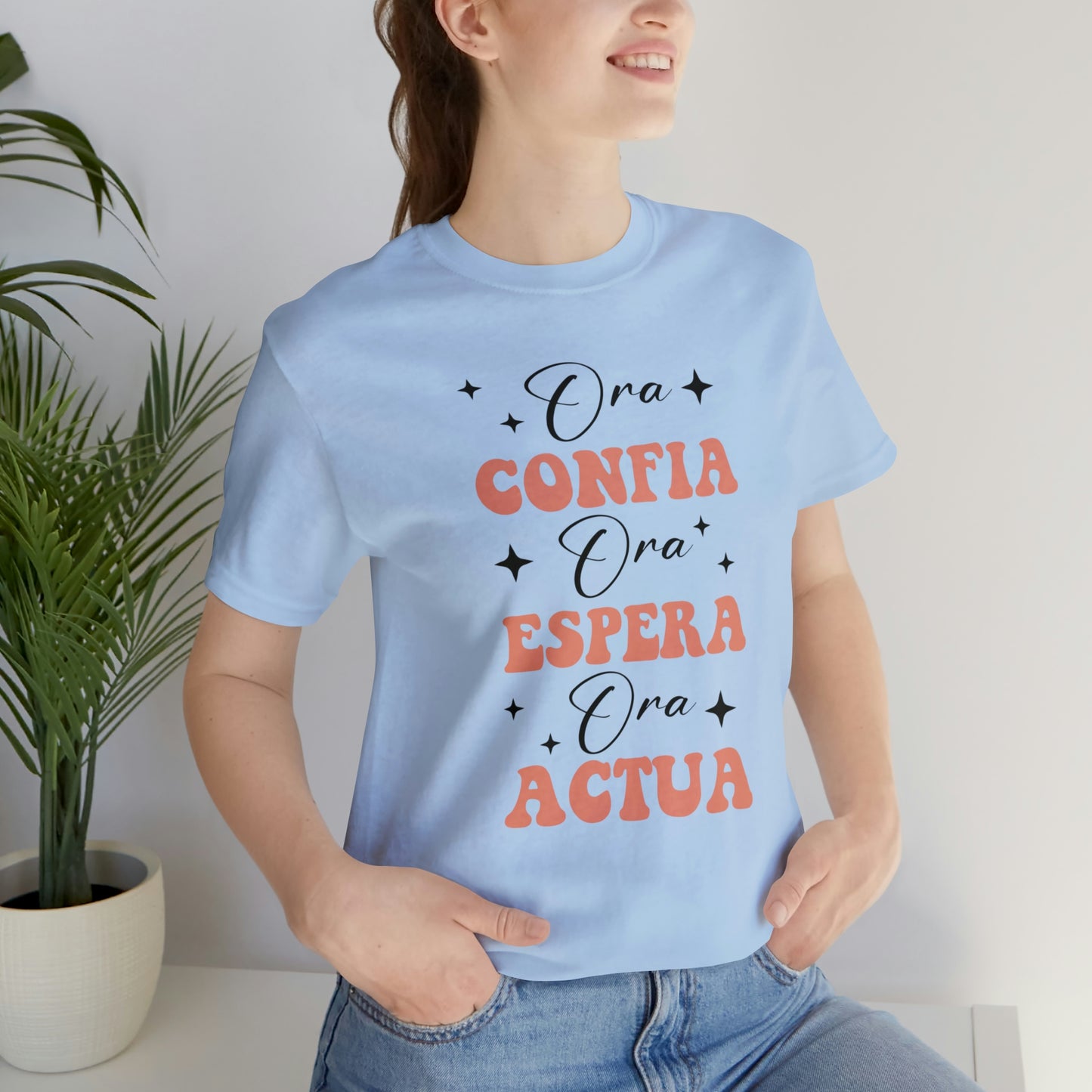 Ora, Confia, Espera Unisex Jersey Short Sleeve Tee