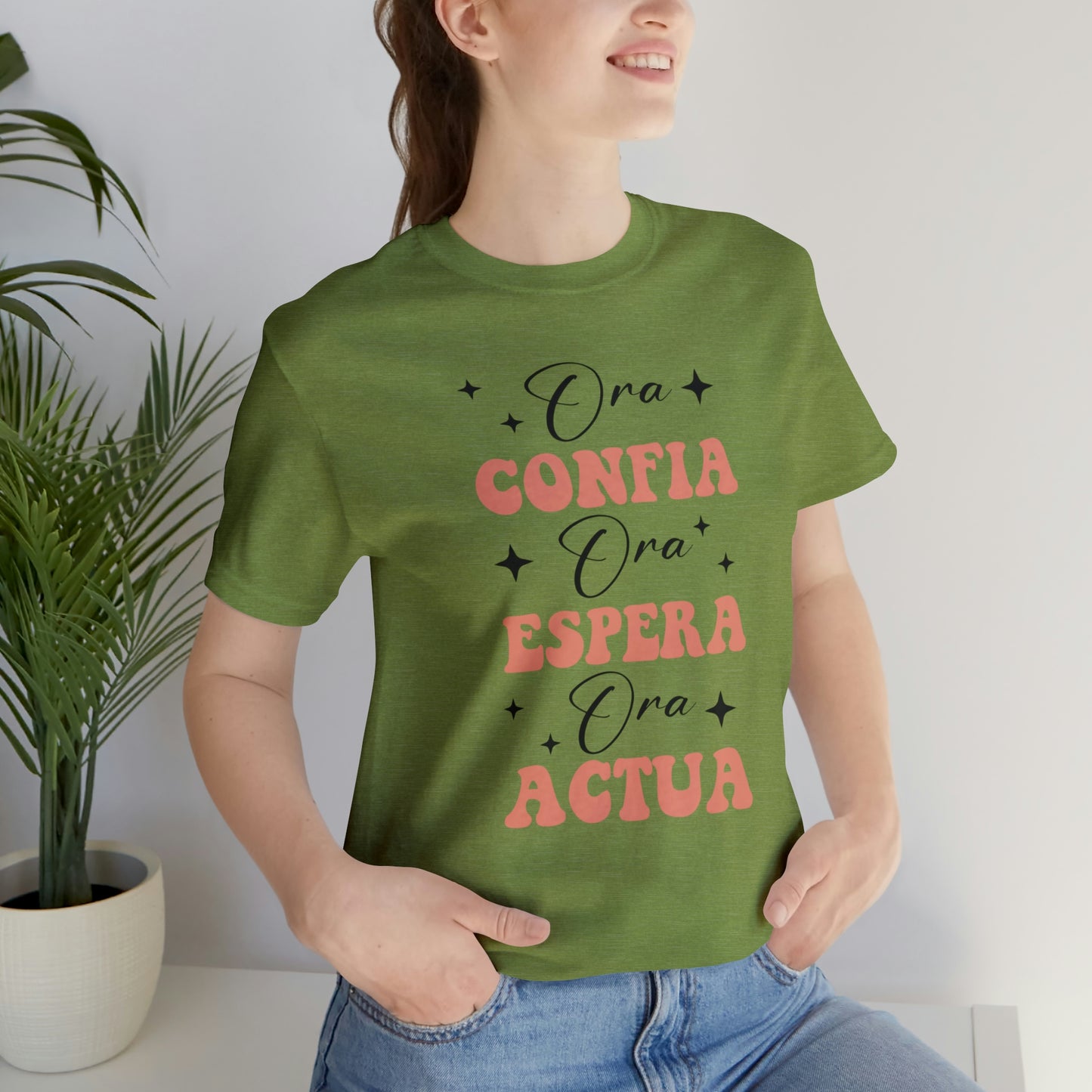 Ora, Confia, Espera Unisex Jersey Short Sleeve Tee