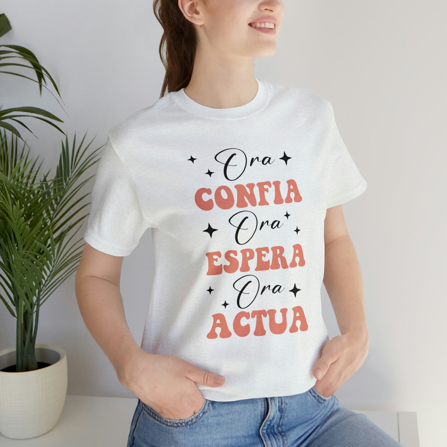 Ora, Confia, Espera Unisex Jersey Short Sleeve Tee