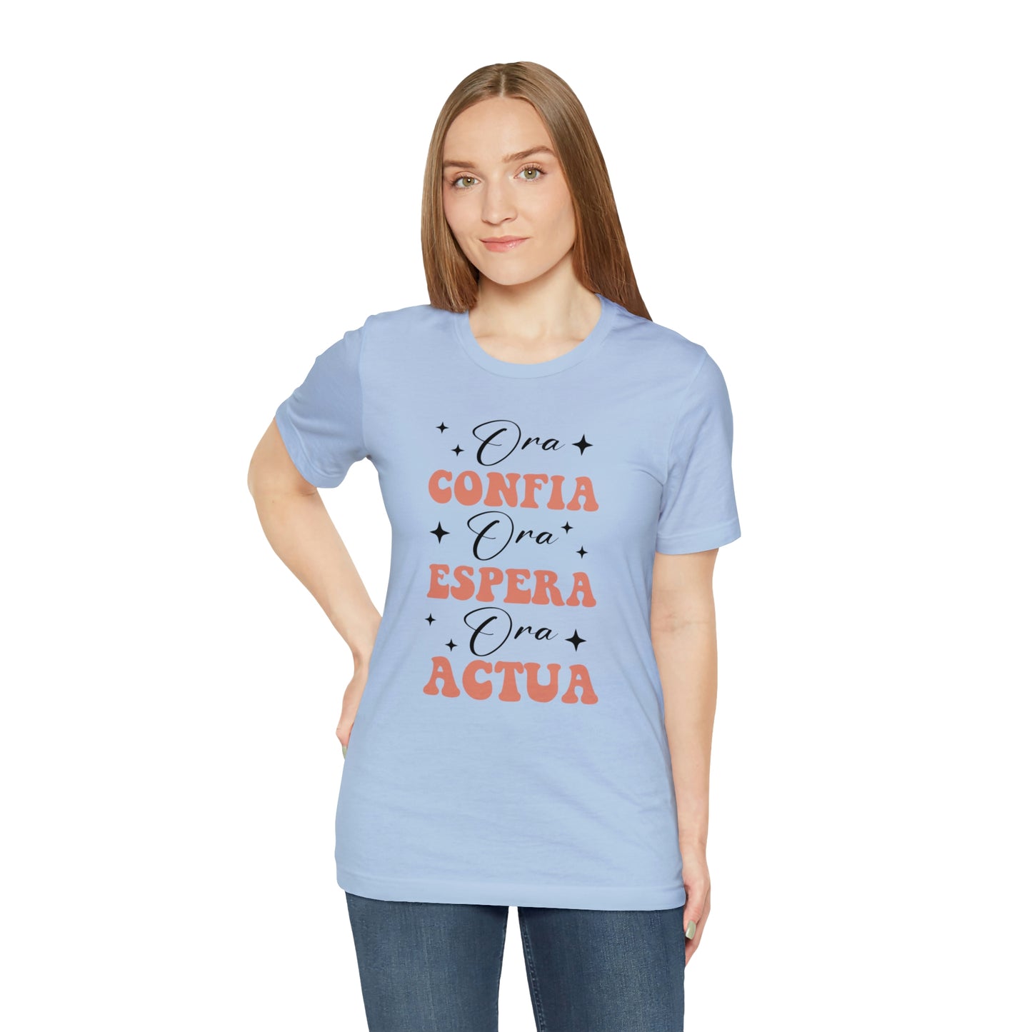 Ora, Confia, Espera Unisex Jersey Short Sleeve Tee
