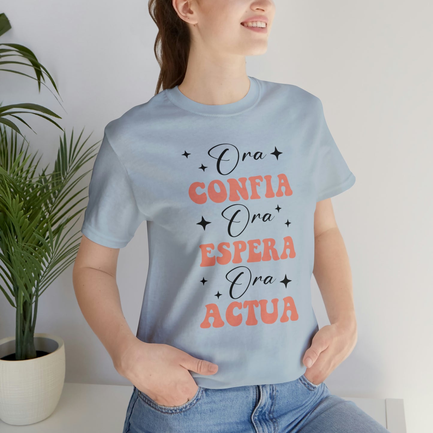 Ora, Confia, Espera Unisex Jersey Short Sleeve Tee