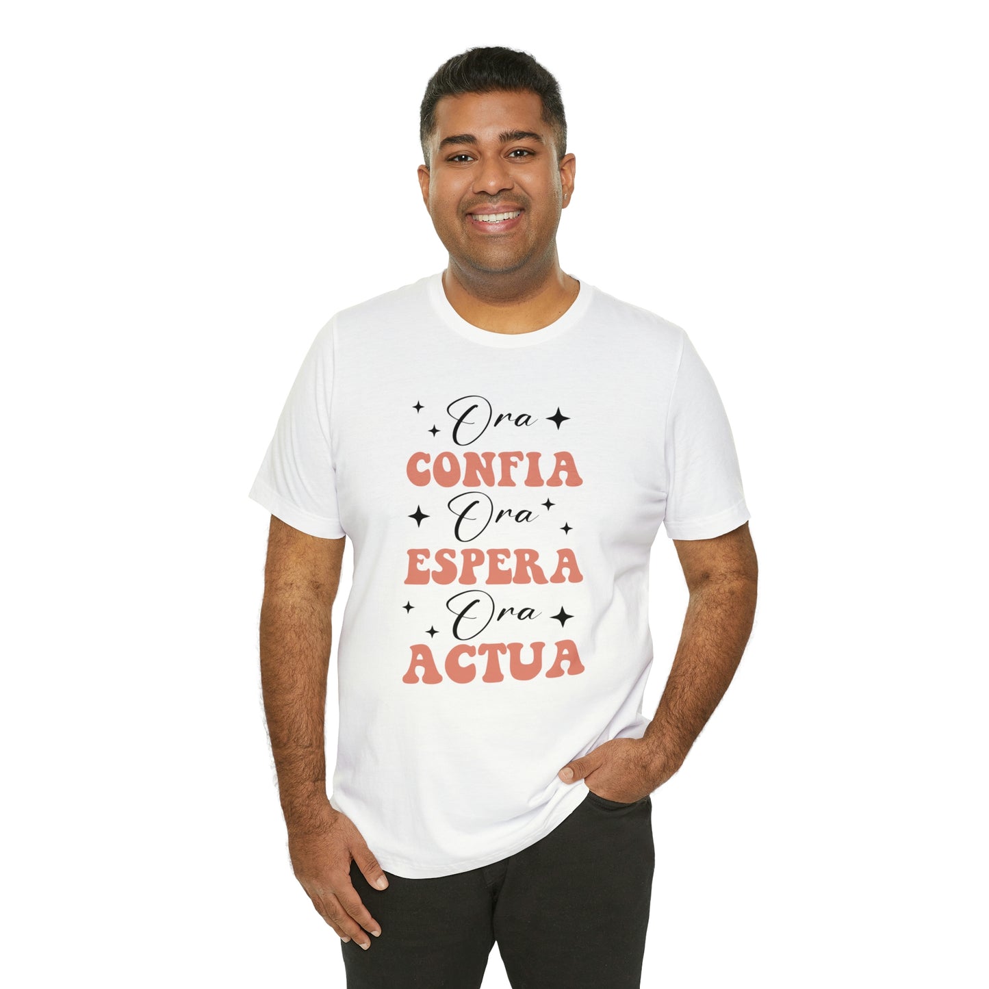 Ora, Confia, Espera Unisex Jersey Short Sleeve Tee