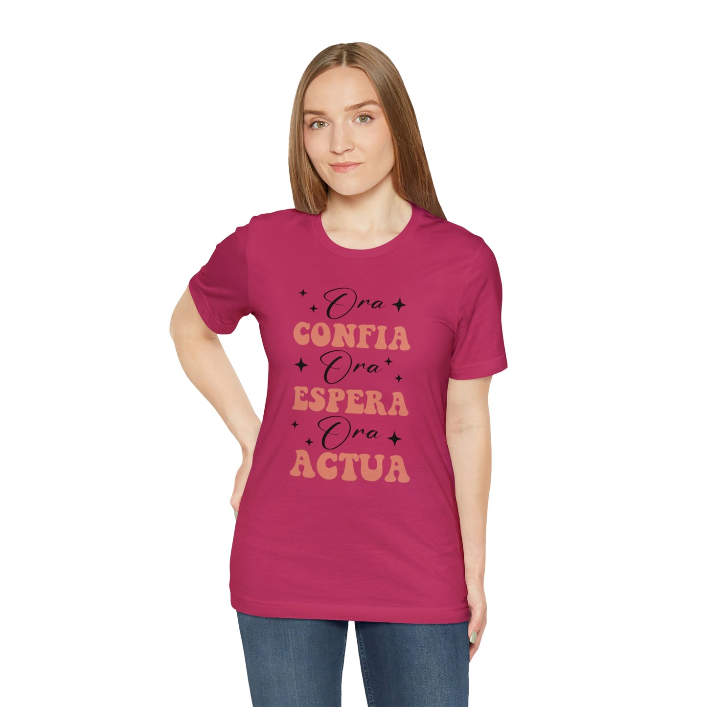 Ora, Confia, Espera Unisex Jersey Short Sleeve Tee