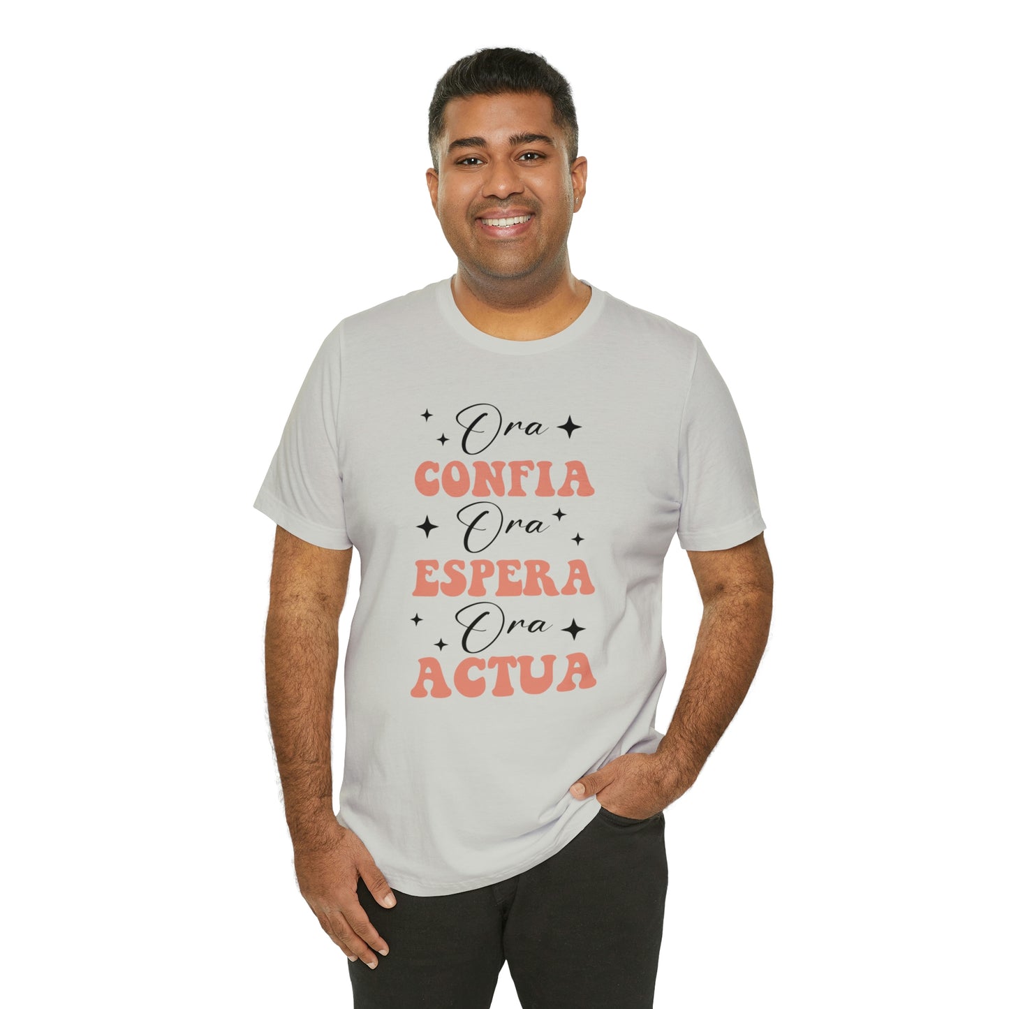 Ora, Confia, Espera Unisex Jersey Short Sleeve Tee
