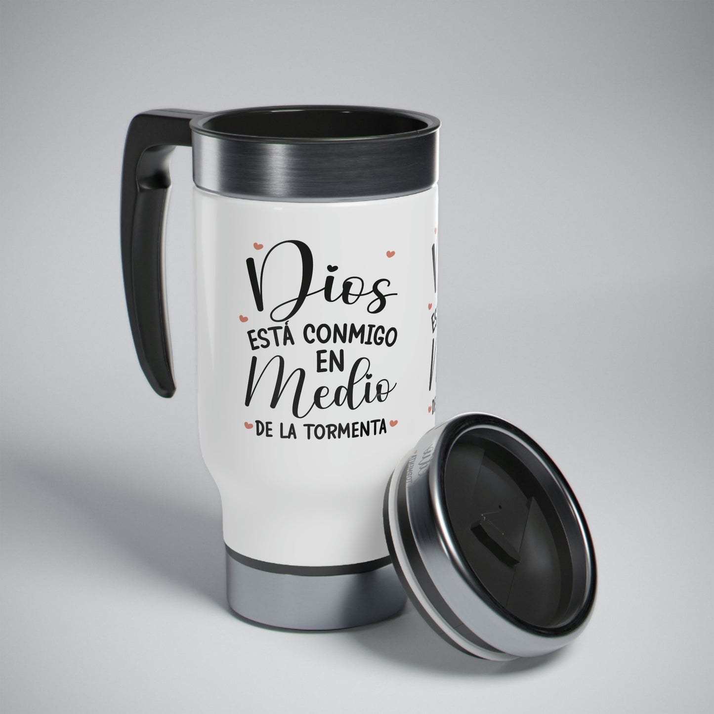 Dios esta conmigo Stainless Steel Travel Mug