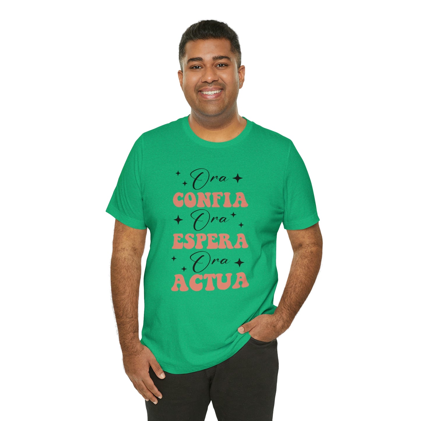 Ora, Confia, Espera Unisex Jersey Short Sleeve Tee