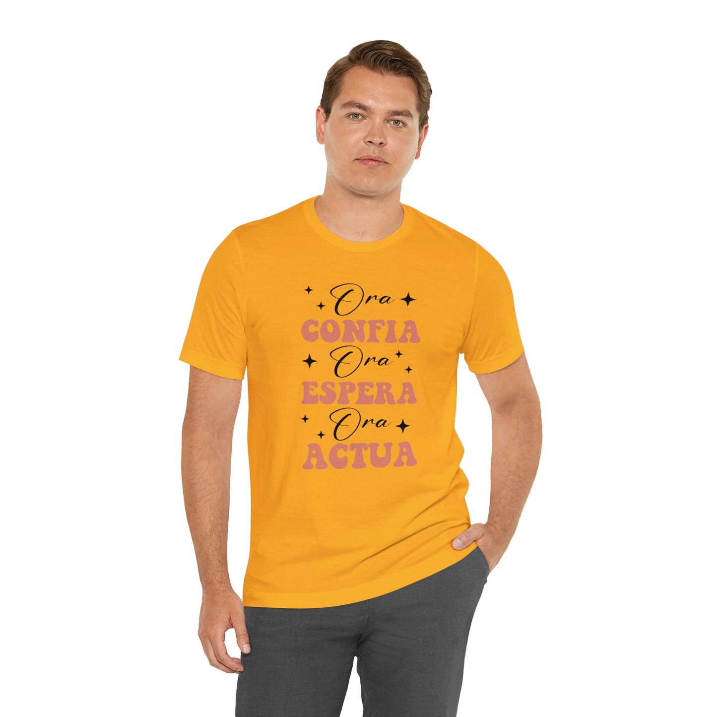 Ora, Confia, Espera Unisex Jersey Short Sleeve Tee