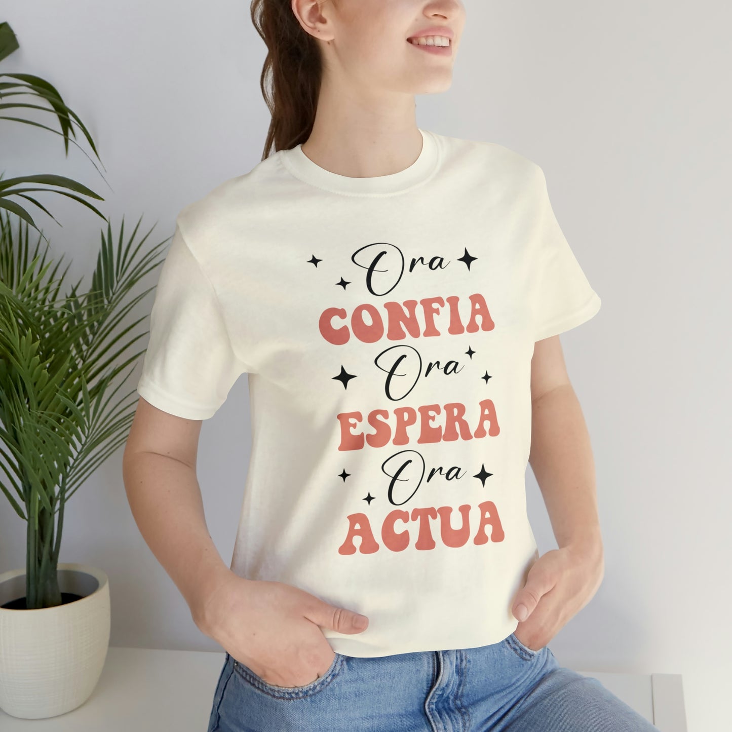 Ora, Confia, Espera Unisex Jersey Short Sleeve Tee