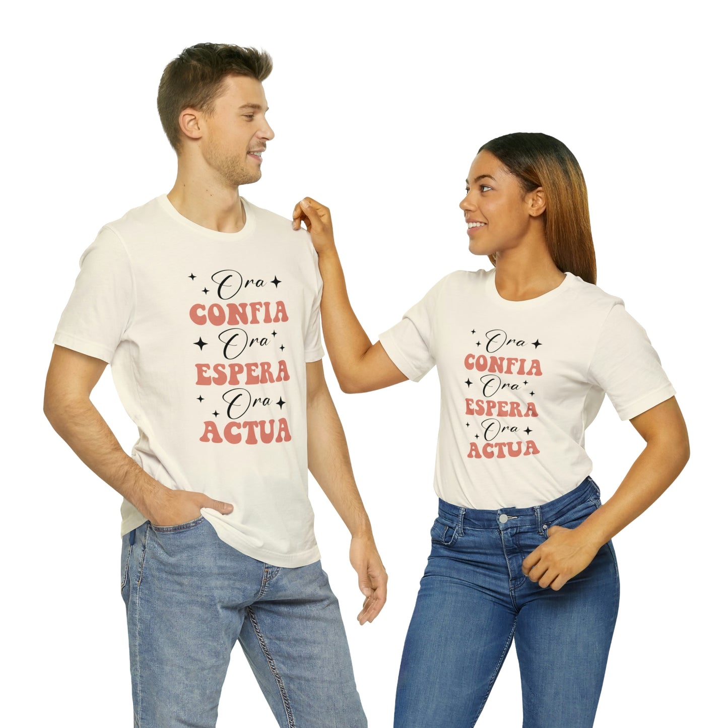 Ora, Confia, Espera Unisex Jersey Short Sleeve Tee
