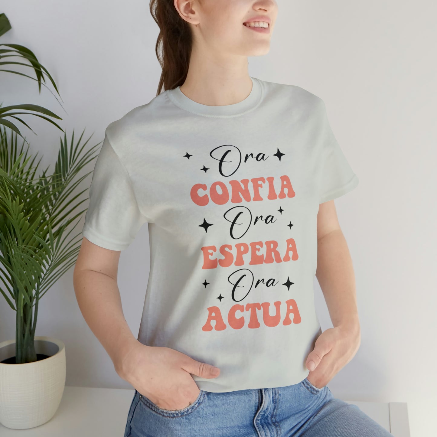 Ora, Confia, Espera Unisex Jersey Short Sleeve Tee