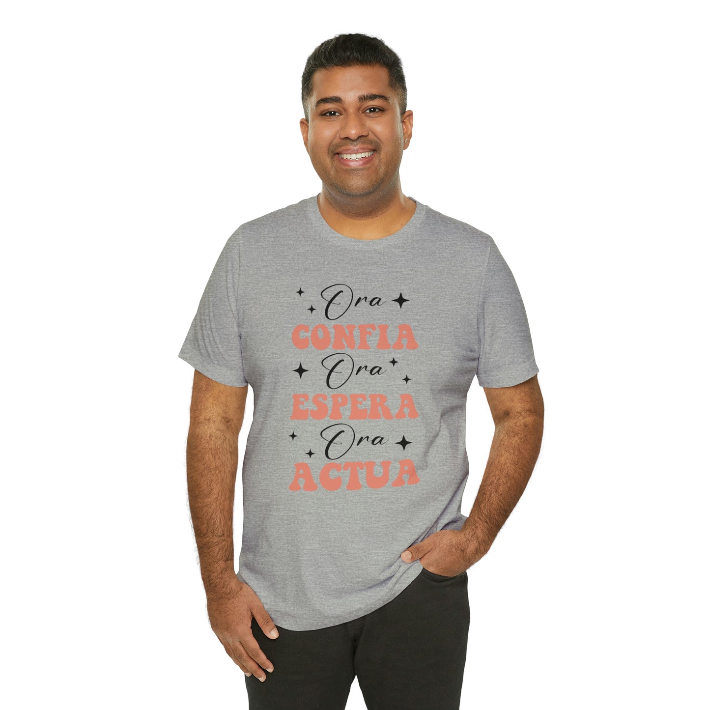 Ora, Confia, Espera Unisex Jersey Short Sleeve Tee