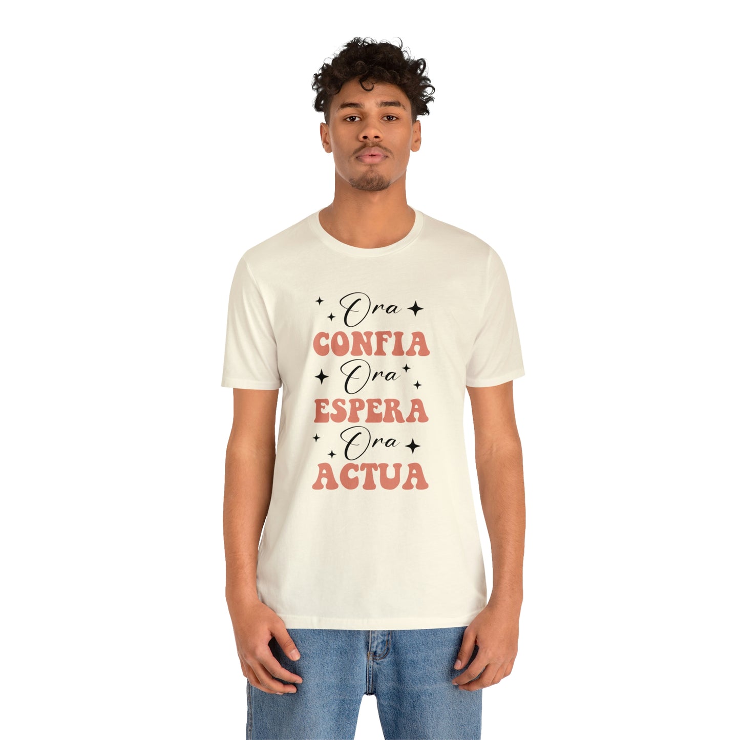 Ora, Confia, Espera Unisex Jersey Short Sleeve Tee