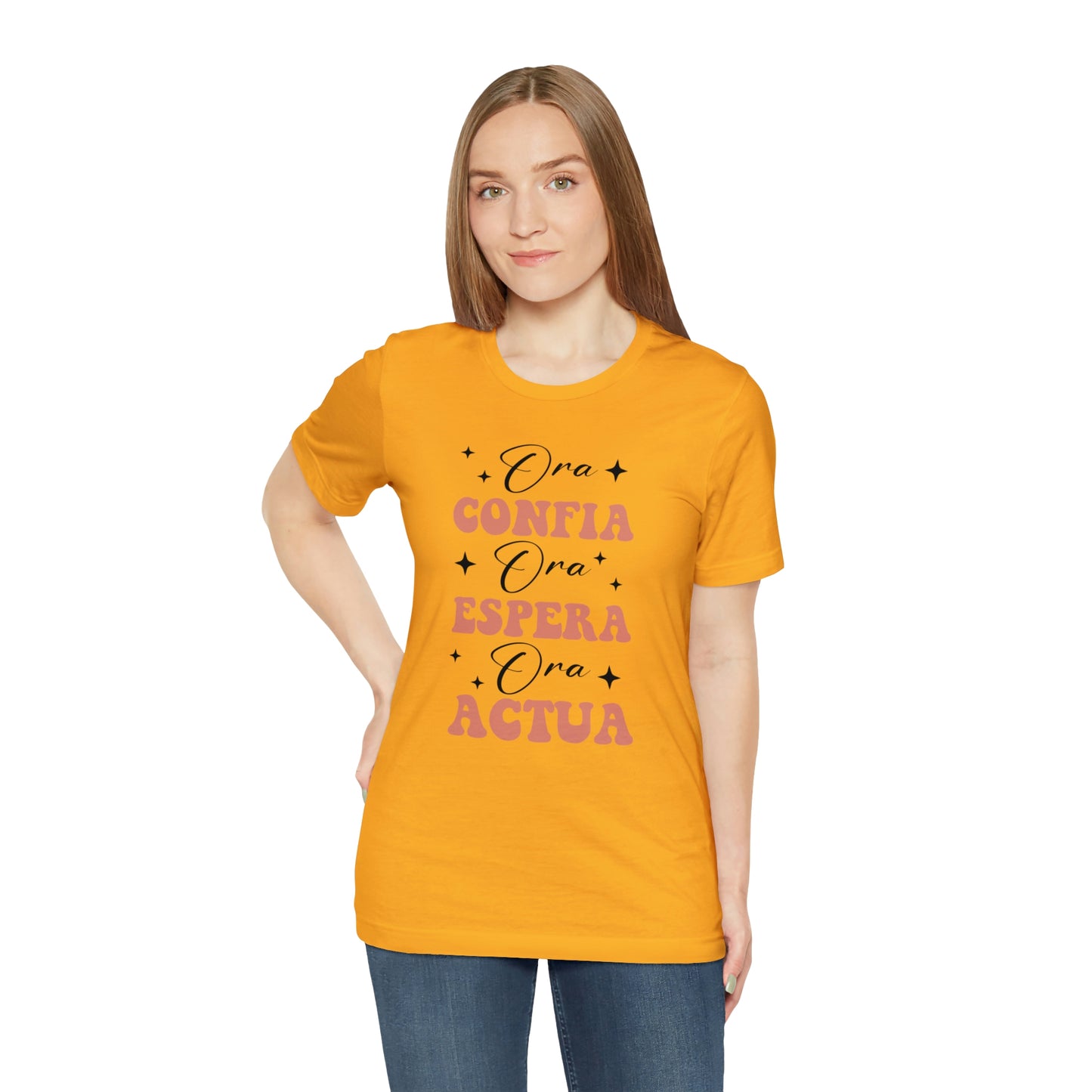 Ora, Confia, Espera Unisex Jersey Short Sleeve Tee