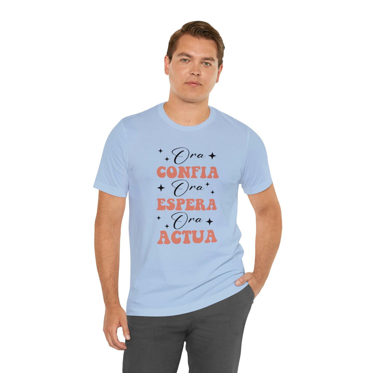 Ora, Confia, Espera Unisex Jersey Short Sleeve Tee