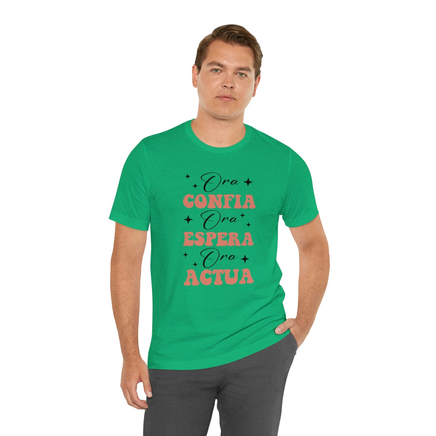 Ora, Confia, Espera Unisex Jersey Short Sleeve Tee