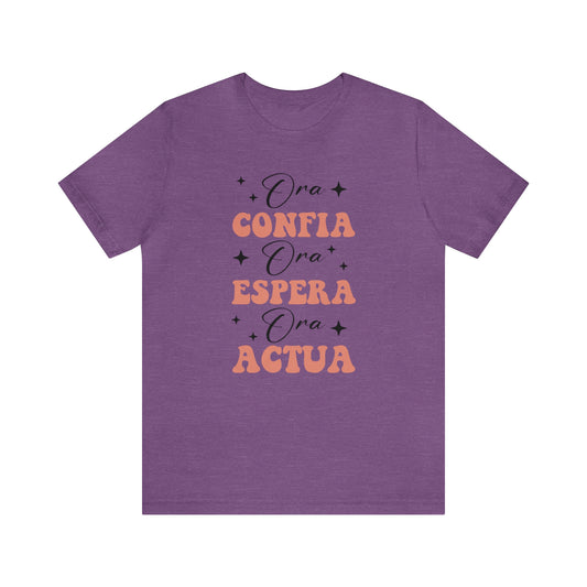 Ora, Confia, Espera Unisex Jersey Short Sleeve Tee