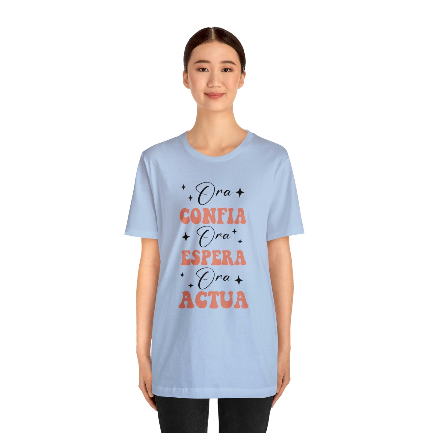 Ora, Confia, Espera Unisex Jersey Short Sleeve Tee