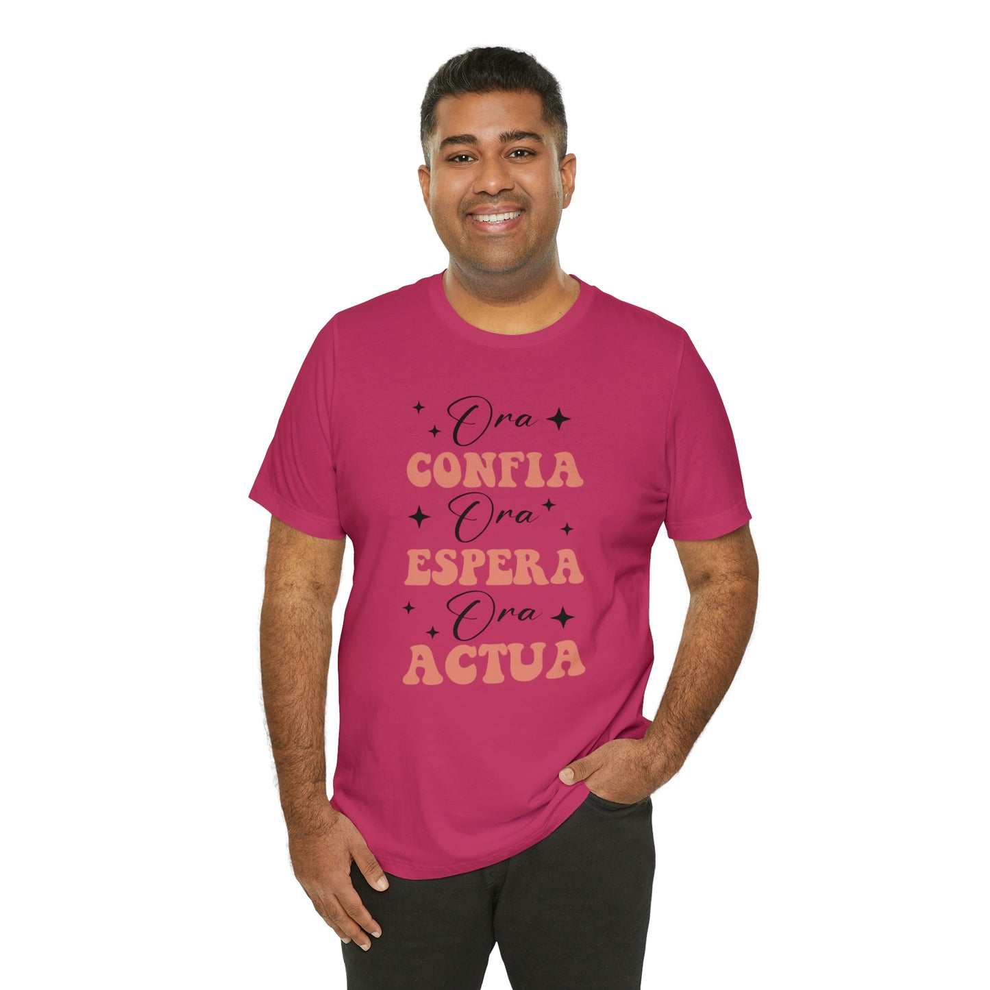 Ora, Confia, Espera Unisex Jersey Short Sleeve Tee