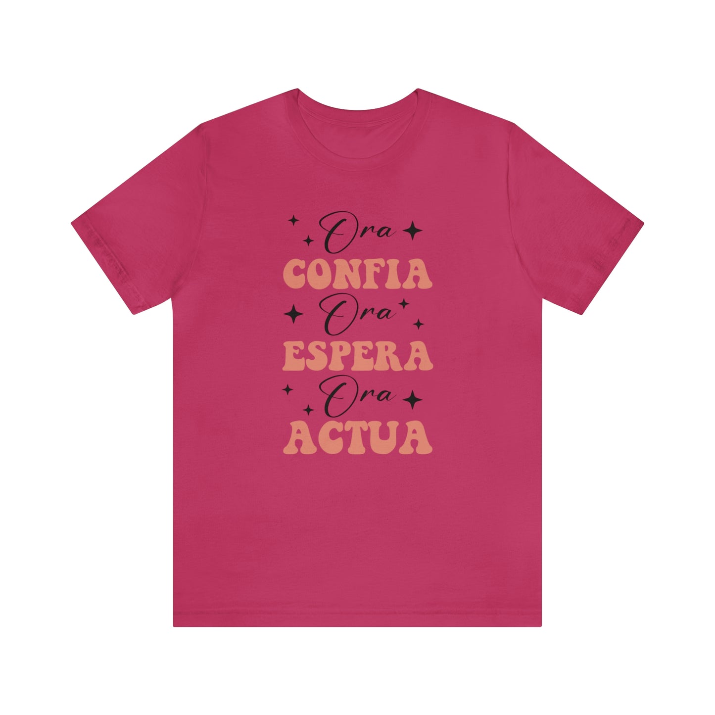 Ora, Confia, Espera Unisex Jersey Short Sleeve Tee