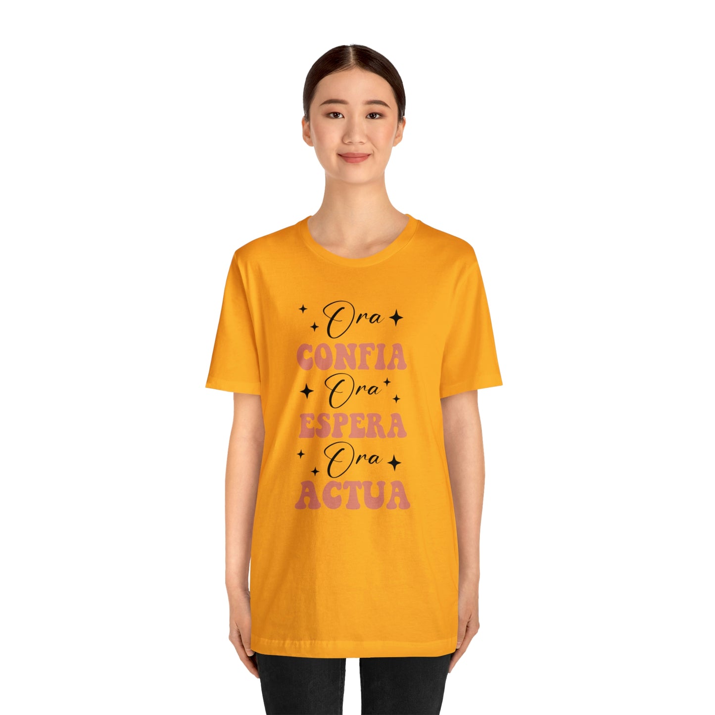 Ora, Confia, Espera Unisex Jersey Short Sleeve Tee