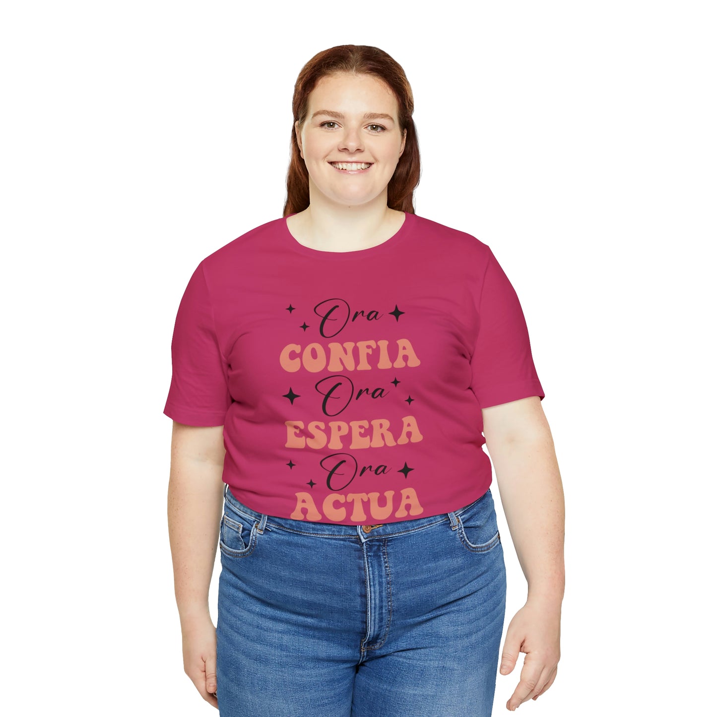 Ora, Confia, Espera Unisex Jersey Short Sleeve Tee