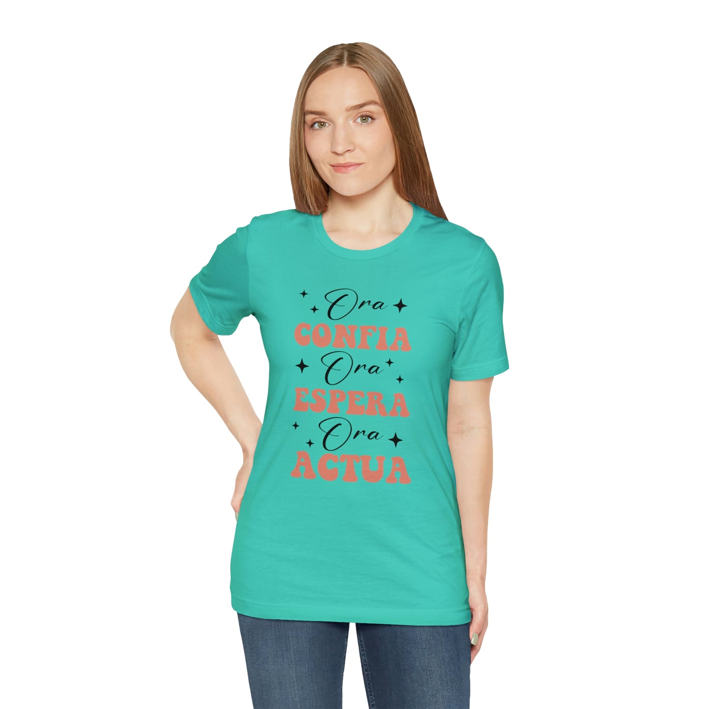 Ora, Confia, Espera Unisex Jersey Short Sleeve Tee