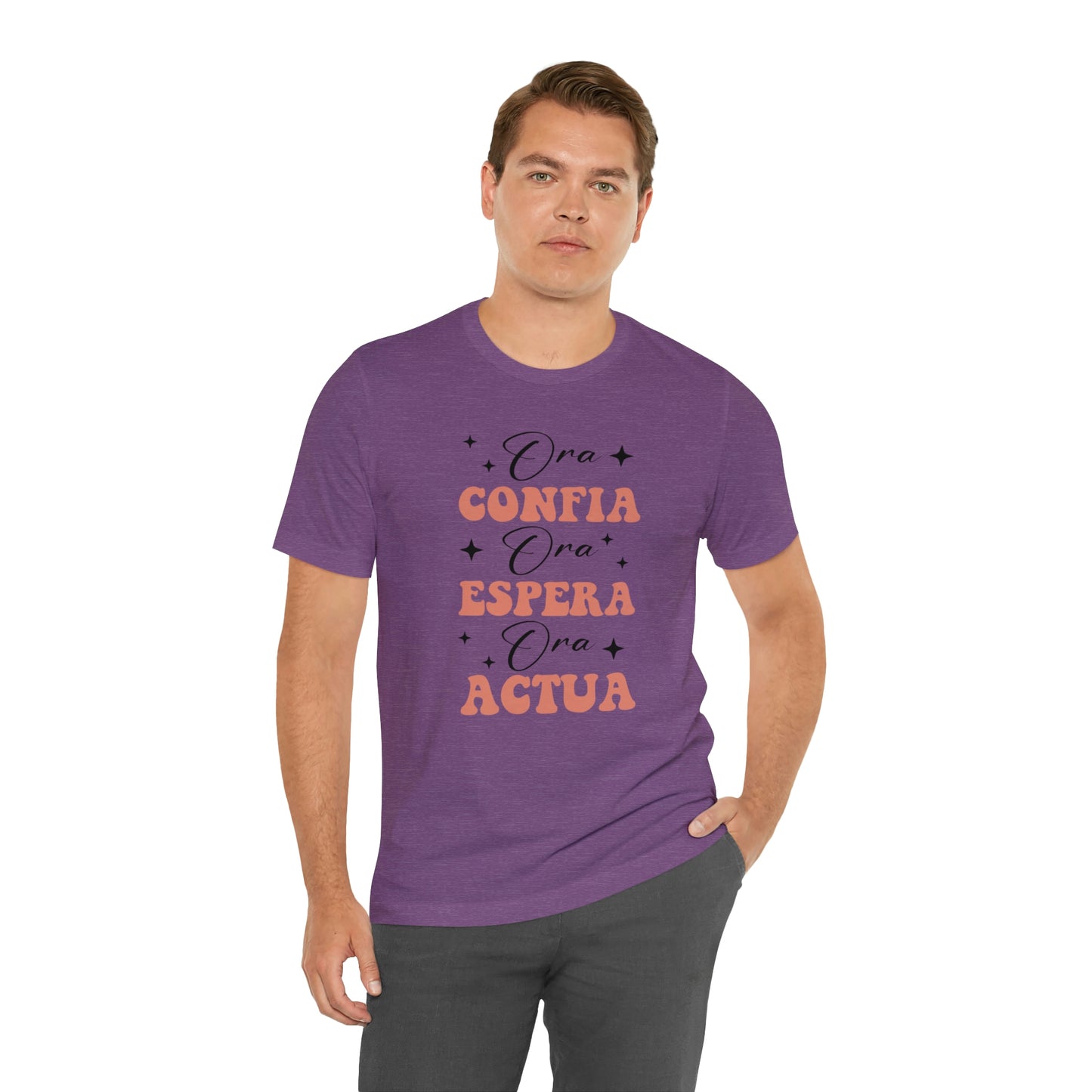 Ora, Confia, Espera Unisex Jersey Short Sleeve Tee