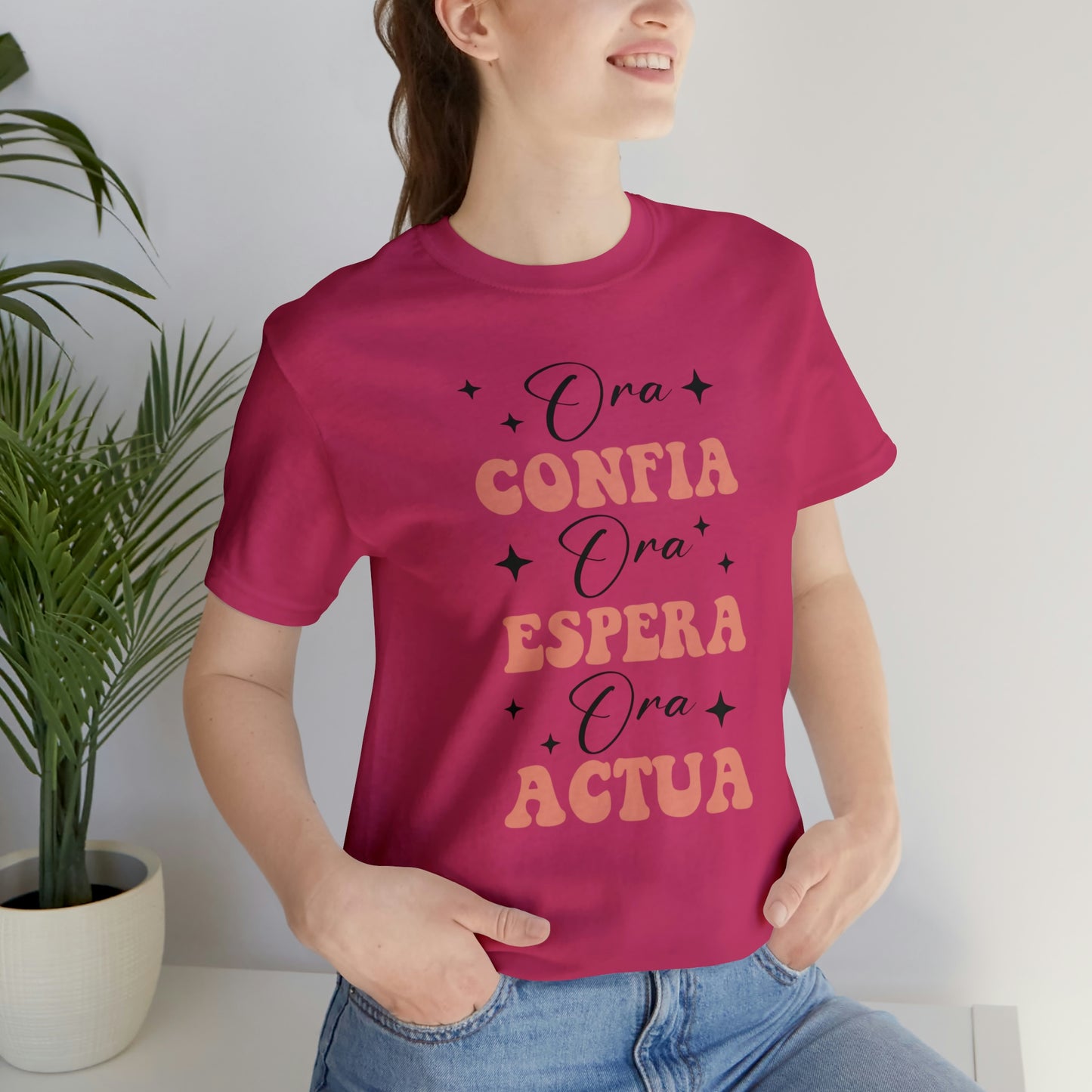 Ora, Confia, Espera Unisex Jersey Short Sleeve Tee