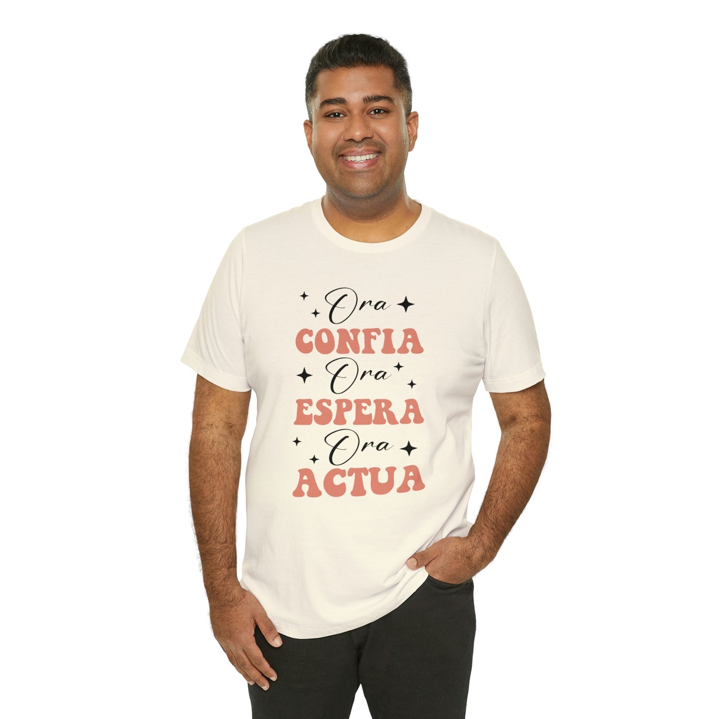 Ora, Confia, Espera Unisex Jersey Short Sleeve Tee